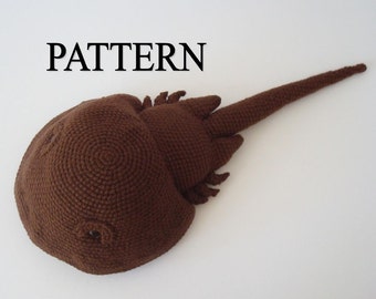 Horseshoe Crab Crochet Pattern Amigurumi Horseshoe Crab Ocean Animal Digital Download Crochet Pattern Stuffed Horseshoe Crab Pattern Pdf