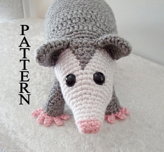 Opossum Crochet Pattern Possum Woodland Amigurumi Animal Etsy