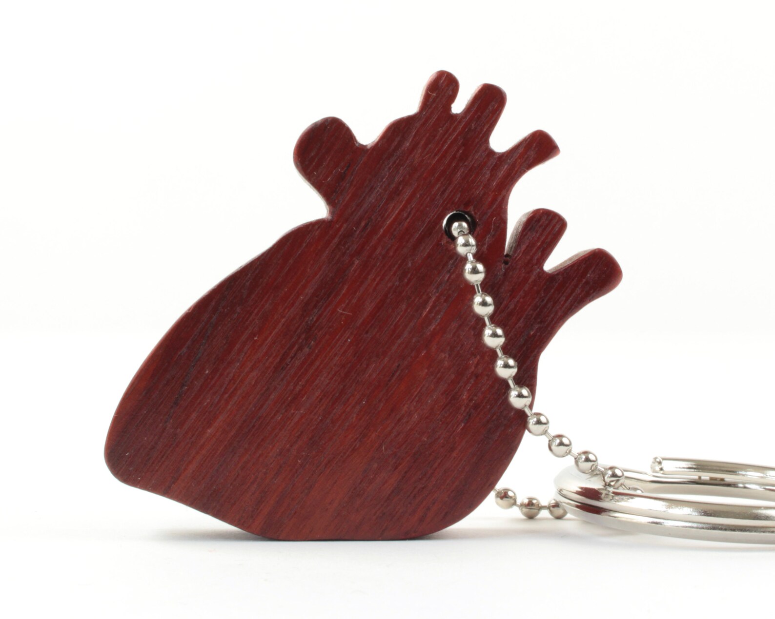 Anatomical Heart Key Chain Wood Anatomy Key Fob Science Etsy