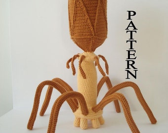 Bacteriophage Virus Crochet Pattern Amigurumi Crochet Virus Digital Download Science Crochet Patterm Adobe Pdf FIle