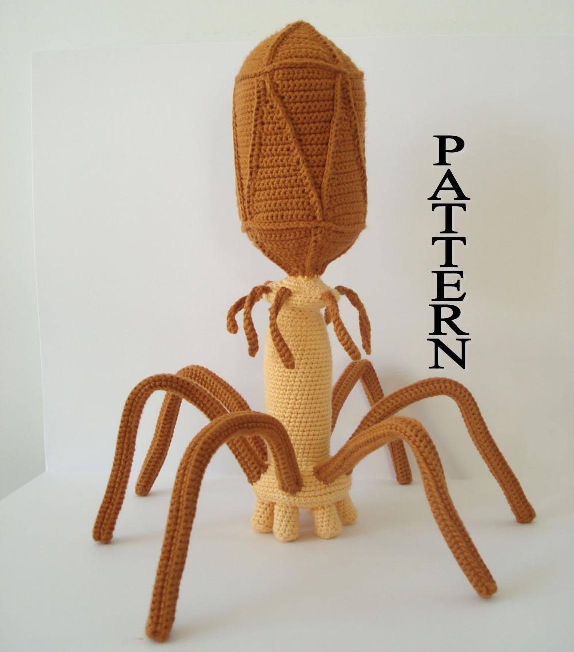 Bacteriophage Virus Crochet Pattern Amigurumi Crochet Virus Digital Download Science Crochet Patterm Adobe Pdf File Etsy