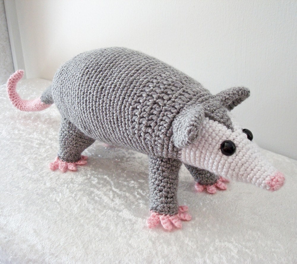 Opossum Crochet Pattern Possum Woodland Amigurumi Animal Etsy
