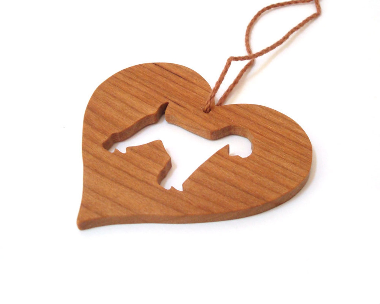 Wood Irish Terrier Heart Ornament Christmas Kerry Blue Terrier Etsy