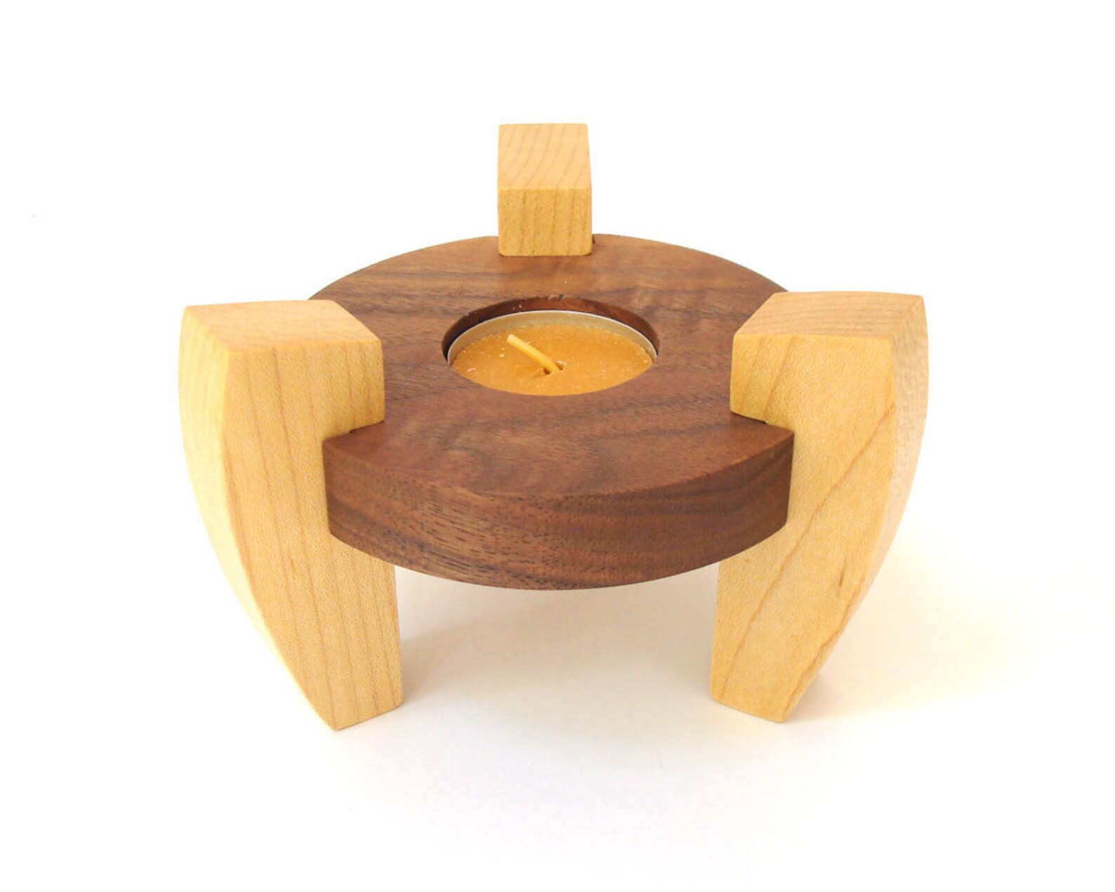 Wood Tea Light Candle Holder Minimalist Modern Decor Tea Etsy Canada