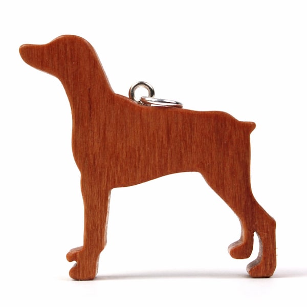 Dobermann Pinscher Necklace, Wood Dog Jewelry, Dog Breed Pendant, Dobermann Pendant, Dog Lover Gift, Cherry