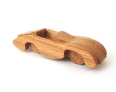 Houten converteerbare auto Toy miniatuur houten auto Waldorf auto's en vrachtwagens Hand gesneden Figuurzagen