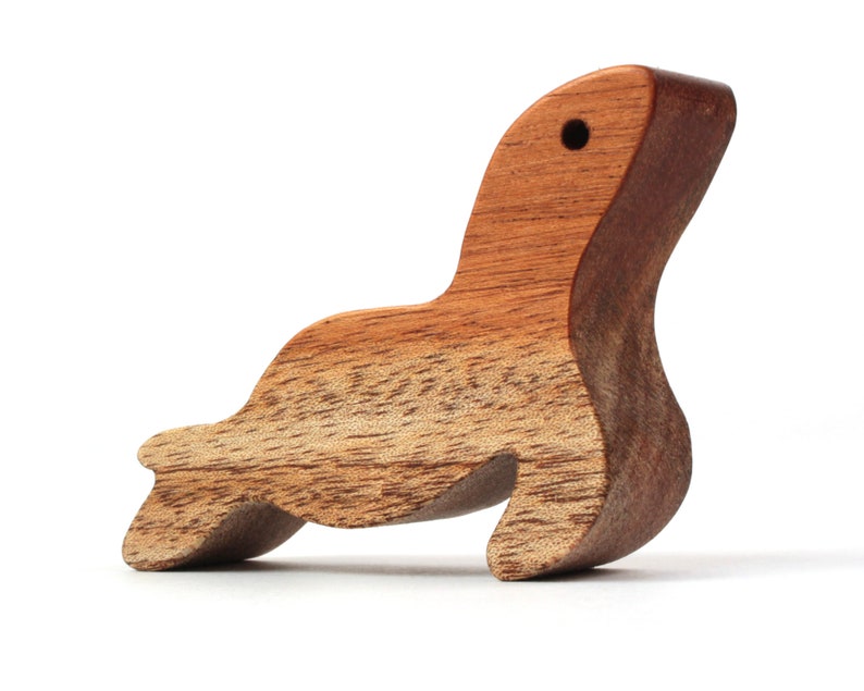 Miniature Wooden Seal Toy Waldorf Wood Animal Toys Small Etsy
