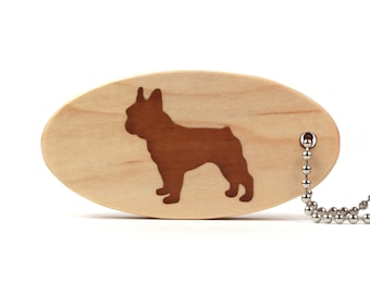 French Bulldog Key Chain, Wood Scroll Saw Dog Breed Key Ring, French  Bulldog Key Fob, Pet Key Chain, Cherry