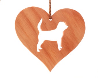 Wooden Bloodhound Ornament, Dog Christmas Decoration, Pet Memorial, Dog Breed Ornament, Cherry