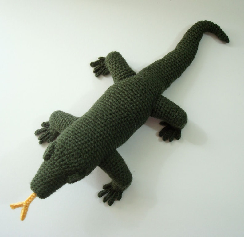 Komodo Dragon Crochet Pattern Amigurumi Komodo Dragon Stuffed Komodo Dragon Pattern Crochet Lizard Pattern Adobe Pdf File image 4