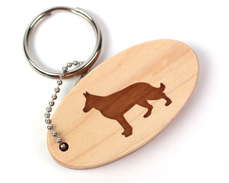 Wood German Shepherd Key Chain Wooden Dog Key Ring Pet Key Etsy