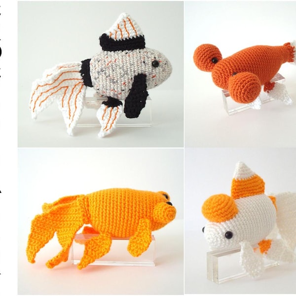 Fancy Goldfish Varieties Crochet Pattern  Amigurumi Goldfish Pattern Crochet Fish Digital Download Pattern Stuffed Fish Pattern Pdf File