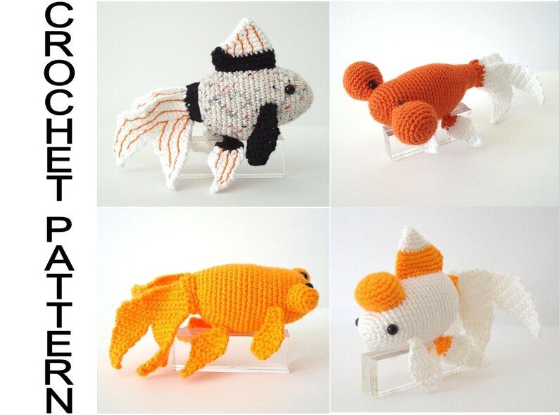 Fancy Goldfish Varieties Crochet Pattern Amigurumi Goldfish Pattern Crochet Fish Digital Download Pattern Stuffed Fish Pattern Pdf File image 1