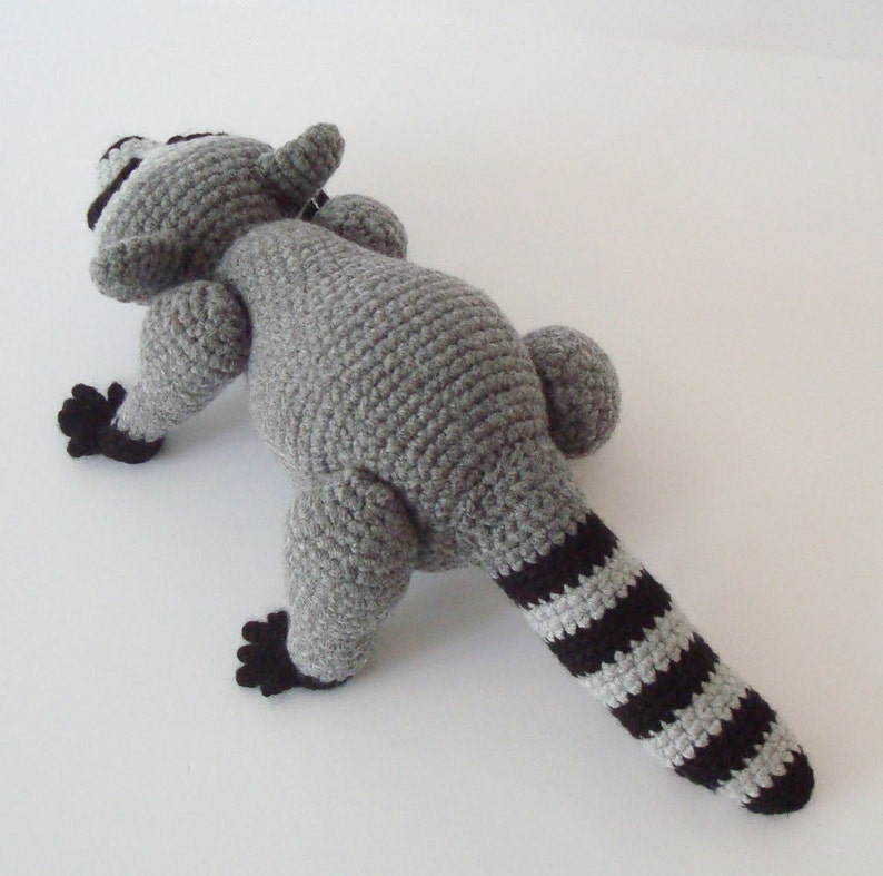 Raccoon Crochet Pattern Pose Able Raccoon Pattern Amigurumi Etsy