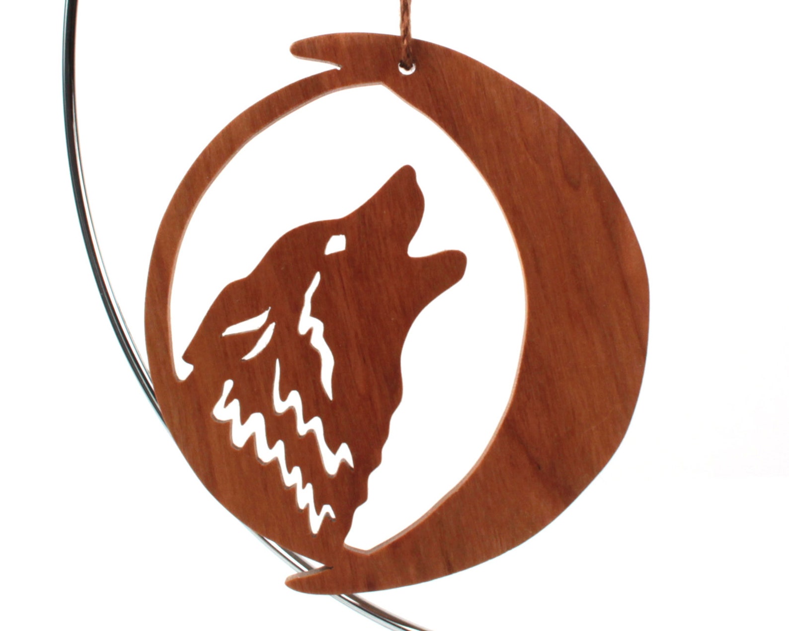 Wooden Wolf Ornament Southwestern Ornament 3.5 Etsy