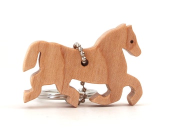 Wood Horse Key Chain, Horse Accessory,  Farm Animal Keychain, Wooden Pony Key Fob, Animal Accessories, Maple