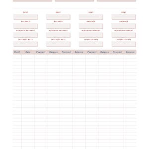 Debt Snowball Tracker Printable | Budget Payoff Strategy Sheet | Family Finance Organizer | Instant Download PDF | EA Paperworks
