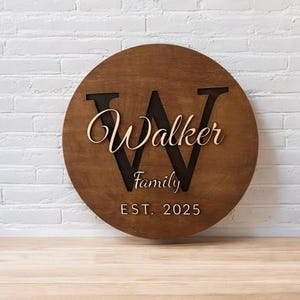 Custom Personalized Wall Wood Sign - Family Name Home Decor, Wedding Gift, Holiday Wall Art