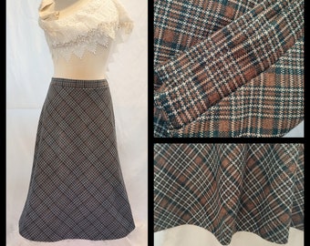 70s 80s Vintage Skirt - Tartan Plaid - Cape Cod Match Mates
