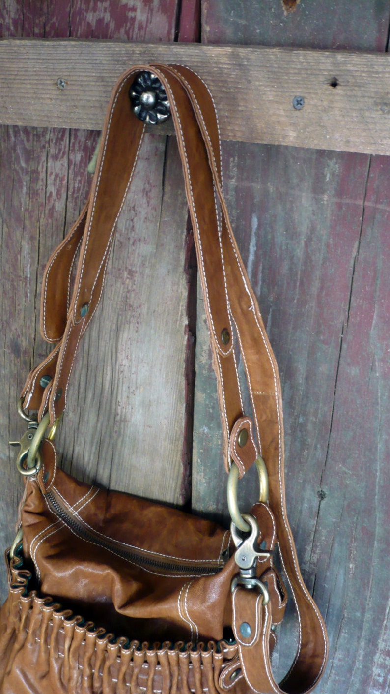 Brown Leather Bag Lojaali Brown Purse image 3