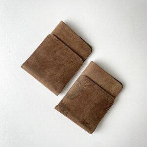 Minimal Leather Wallet Brown Leather front pocket fold wallet image 5