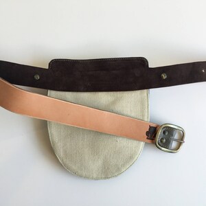 Leather Hip Pouch Grey Hip Bag Leather Hip Pocket Belt Grey belt bag grey utility belt leather utility belt bag image 6