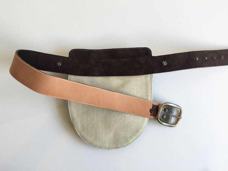 Leather Hip Pouch Grey Hip Bag Leather Hip Pocket Belt Grey belt bag grey utility belt leather utility belt bag image 6