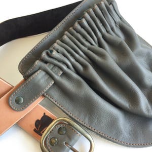 Leather Hip Pouch Grey Hip Bag Leather Hip Pocket Belt Grey belt bag grey utility belt leather utility belt bag image 5