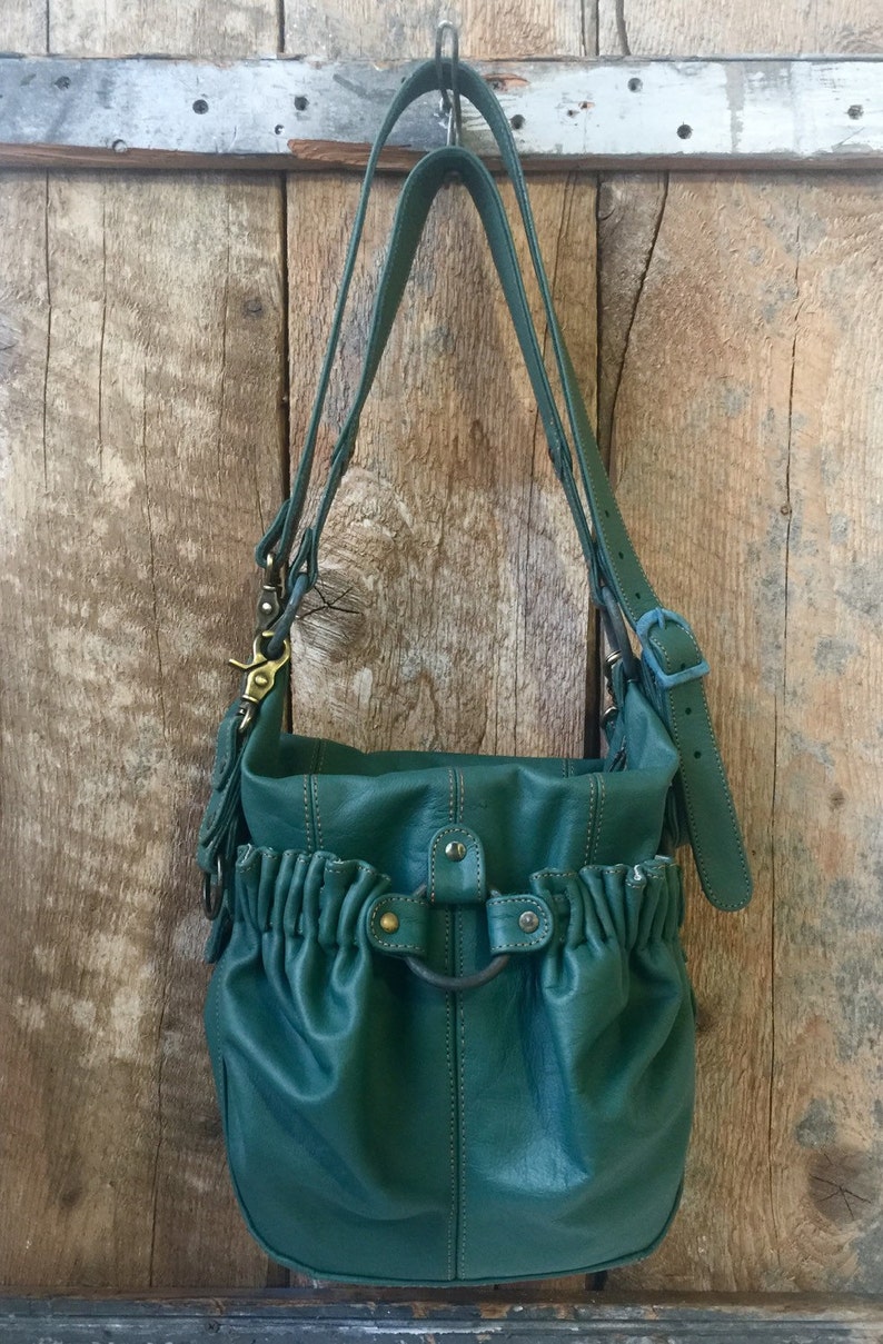 Voima Handbag ready-to-ship bag green leather handbag green leather crossbody bag jade green leather luxury handbag couture handbag image 2