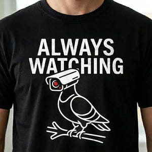 Funny Pigeon Shirt Always Watching Meme Bird Sarcastic Tee Gift