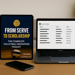 BUNDLE- Volleyball Recruiting Toolkit – College Athlete Planner, Coach Tracker, Email Templates, Digital Download for Students & Parents