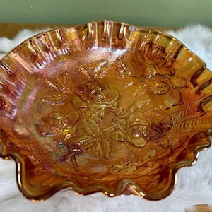 Vintage Carnival Glass Bowl