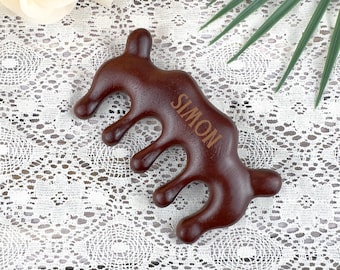 Personalized Sandalwood Massage Comb: Acupressure Scalp & Neck Relief