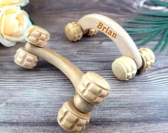 Rolo de massagem de acupressão personalizado, ferramenta para alívio muscular no pescoço, ombros, pés e pernas.
