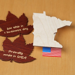 Minnesota State Sperrholz Ausschnitt | DIY Form der Great Lakes für Malerei, Unterricht, Wanddekoration oder regionale Projekte