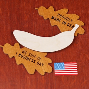 Unfinished Wood Banana Cutout: DIY Craft, Kitchen Decor