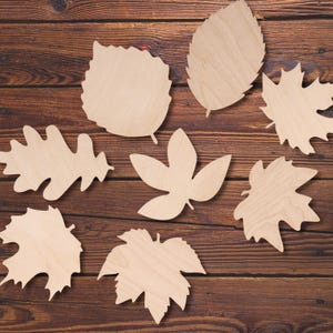 Onafgewerkte houten bladvormen | DIY multiplex bladsilhouetten voor knutselen, decoreren en leren