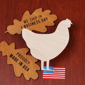 Unfinished Plywood Hen Cutout: DIY Farmhouse Decor