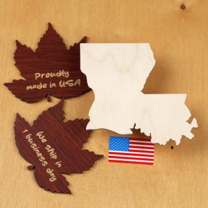 Unfinished Louisiana State Plywood Cutout | DIY USA Map Shape for Painting, Southern Crafts, Home Decor or Educational Projects