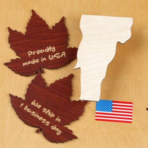 Unfinished Vermont State Plywood Cutout | DIY New England Map Shape for Painting, Crafts, Rustic Decor or Educational Use
