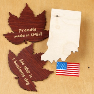 Unfertiger Indiana State Sperrholzausschnitt | DIY Midwest USA Form für Malerei, Schulprojekte, rustikales Dekor oder Wanddekoration