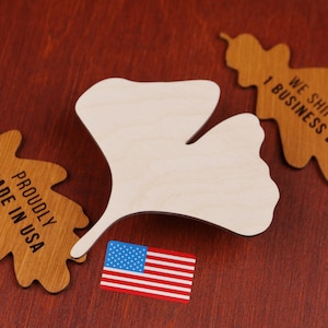 Unfinished Plywood Ginkgo Leaf Cutout: DIY Craft Shape, Nature Decor