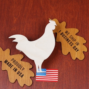 Unfinished Plywood Rooster Cutout: DIY Farmhouse Decor