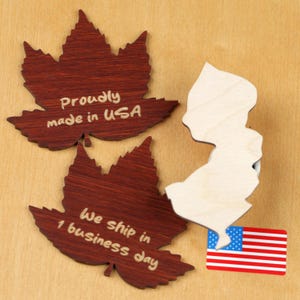 New Jersey State Plywood Cutout Cutout | USA Map Map Map-Anhänger zum Basteln, für Malerei, als rustikales Dekorationsobjekt
