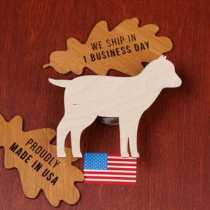 Unfinished Baby Goat Plywood Cutout | DIY Farm Animal Shape for Painting, Kids Crafts, Spring Decor or Nature Projects