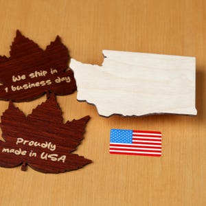 Unfinished Washington State Plywood Cutout | DIY Pacific Northwest Shape for Crafts, Painting, School Projects or Decor