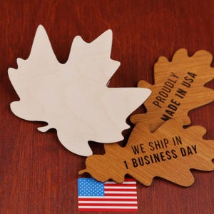 Unfinished Sycamore Leaf Plywood Cutout: DIY Fall Decor