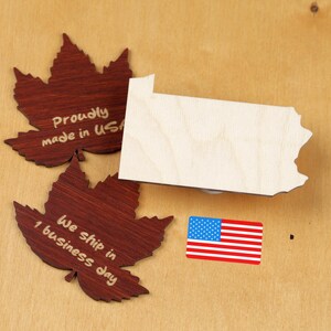 Unfertiger Pennsylvania State Sperrholzausschnitt | USA Map Map Form für Malerei, rustikales Dekor, Kunsthandwerk oder Lehr- und Bastelprojekte