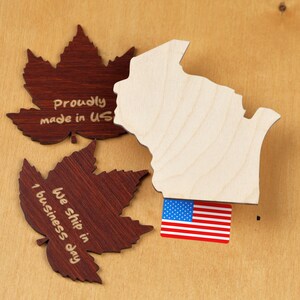 Unfertiger Wisconsin State Sperrholzausschnitt | DIY Great Lakes Form für Malerei, Wandkunst, Schulprojekte oder rustikales Kunsthandwerk