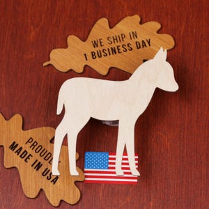 Unfinished Baby Donkey Plywood Cutout | DIY Young Farm Animal Shape for Painting, Kids Crafts, Barn Decor or Nature Projects